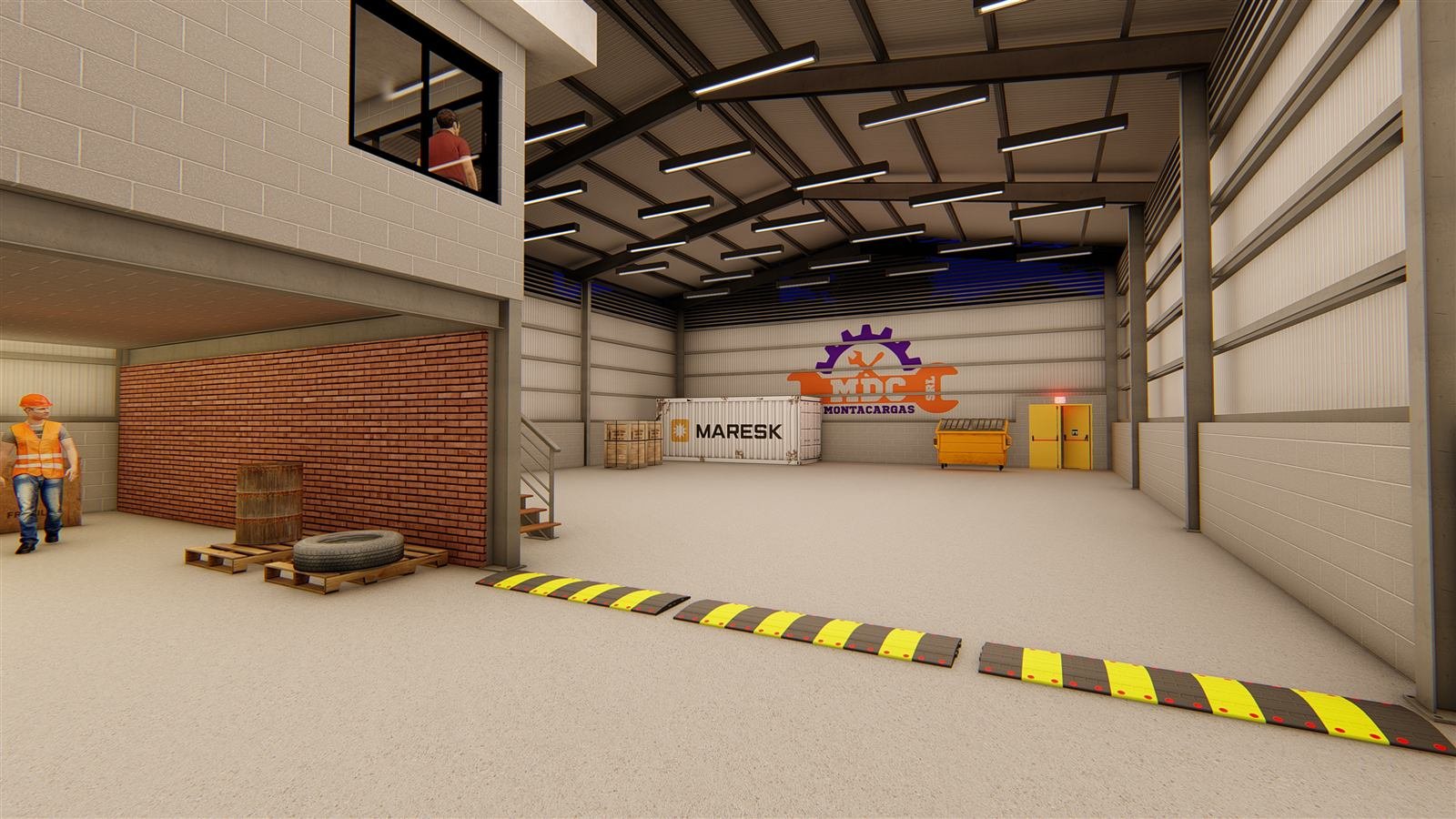 MDC Montacargas — render interior