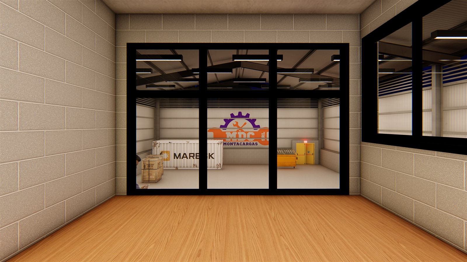 MDC Montacargas — render interior